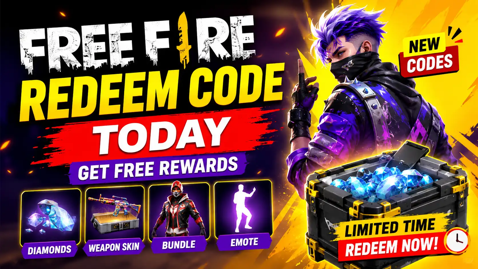 Free Fire Redeem Code Today – Get Free Rewards Safely