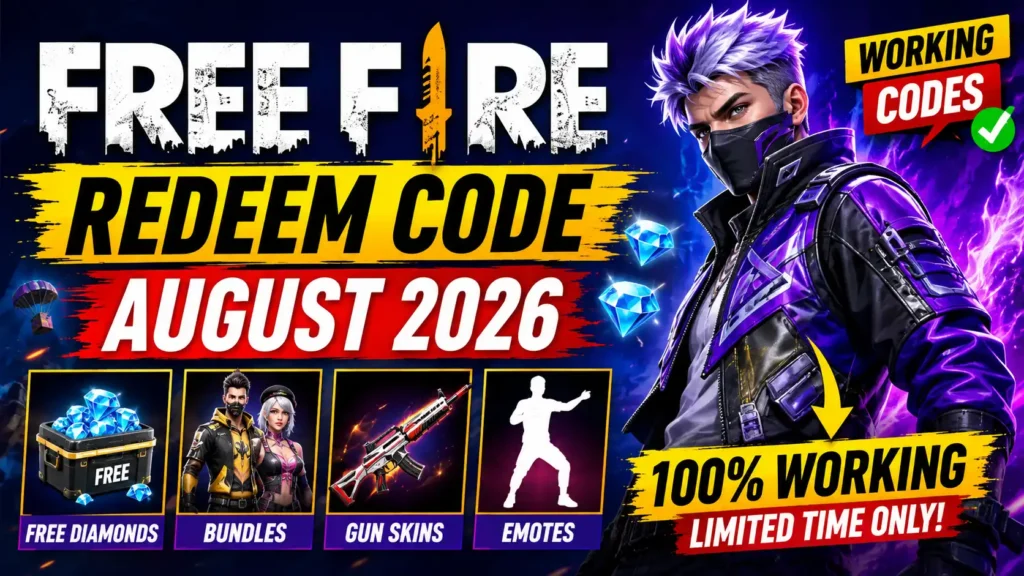 Free  Fire Redeem Code August